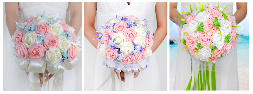 Multi Colour Bridal Hand Bouquet 6